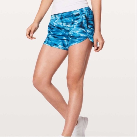 Lululemon Track Short V 4’ Tidal Multi Size 10 - Picture 1 of 5